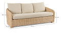 Sofa Cadice Natural – 3-osobowa oaza relaksu