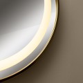 Okrągłe lustro z podświetleniem LED D251801 złote