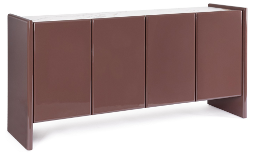 Komoda Otilia Brick – Nowoczesny połysk i kamień