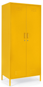 Szafa metalowa Cambridge 2-drzwiowa – Żółty industrial