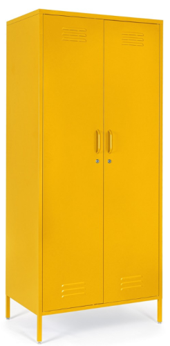 Szafa metalowa Cambridge 2-drzwiowa – Żółty industrial