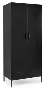 Szafa metalowa Cambridge 2-drzwiowa – Czarny mat i stal