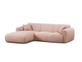 4-osobowa sofa narożna Molino pudrowy róż