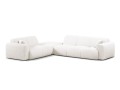 Panoramiczna sofa narożna Molino biała   
