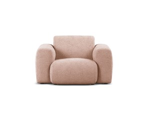 Fotel Molino pudrowy róż boucle  