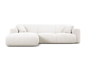 4-osobowa sofa narożna Molino biała  