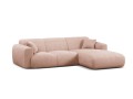 4-osobowa sofa narożna Molino pudrowy róż