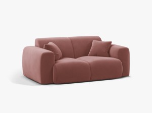 Sofa 2-osobowa Molino różowy aksamit