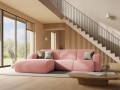 Sofa narożna 4-osobowa Molino różowy szenil