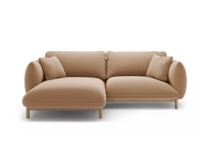Sofa narożna Ada piaskowy aksamit