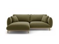 Sofa narożna Ada zielony aksamit