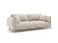 Sofa 3-osobowa Ada w jasnobeżowej tkaninie strukturalnej