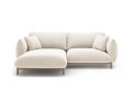 Sofa narożna Ada szenil w kolorze kości słoniowej