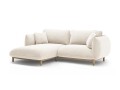 Sofa narożna Ada szenil w kolorze kości słoniowej