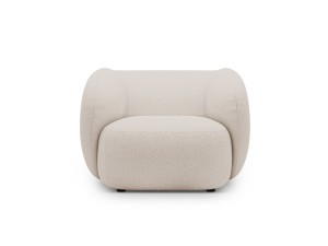 Fotel Kate w kolorze beżowego Bouclé