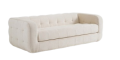 Nowoczesna elegancka sofa z pikowaniami Pin kremowa