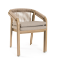 Krzesło ogrodowe z podłokietnikami Kalimera naturalny