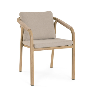 Krzesło ogrodowe z podłokietnikami Kalimera naturalny