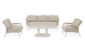 Sofa ogrodowa 3-osobowa Eulero piaskowy