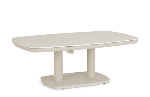 Stolik kawowy konwertowalny do stołu jadalnianego piaskowy