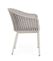Krzesło ogrodowe z podłokietnikami Salines jasny szary