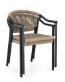 Krzesło ogrodowe z podłokietnikami Canarias antracytowy