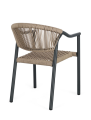 Krzesło ogrodowe z podłokietnikami Canarias antracytowy