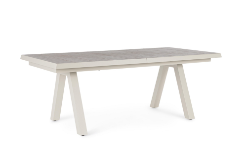 Rozkładany stół jadalniany do ogrodu Krion piaskowy 205-265x103