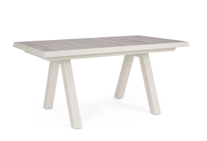 Rozkładany stół jadalniany do ogrodu Krion piaskowy 163-205x93