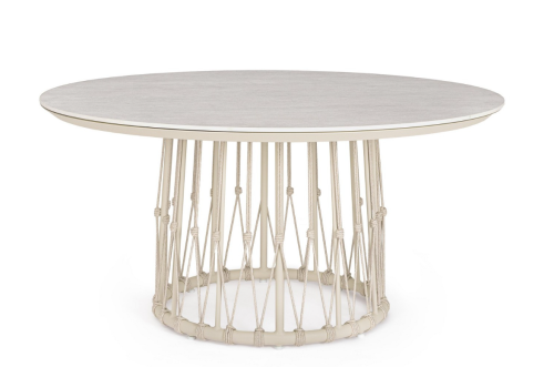 Stół ogrodowy okrągły Lanai Ø 150 cm piaskowy