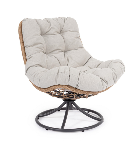 Fotel ogrodowy obrotowy Azores antracytowy