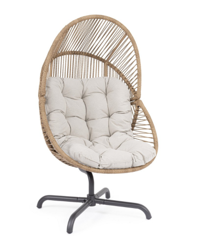 Fotel ogrodowy obrotowy Palawan antracytowy