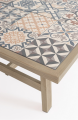 Narożnik ogrodowy ze stolikiem kawowym Kalimera piaskowy 