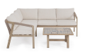 Narożnik ogrodowy ze stolikiem kawowym Kalimera piaskowy 