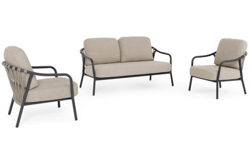 Zestaw mebli ogrodowych Edvige antracytowy