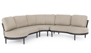 Narożnik ogrodowy półokrągły Helios antracytowy