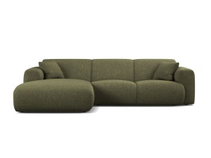 Sofa narożna 4-osobowa Molino zielony szenil
