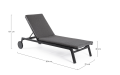 Leżak ogrodowy Jalisco antracytowy