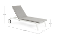 Leżak ogrodowy Jalisco jasno szary
