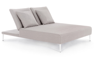 Podwójne łóżko ogrodowe Viper jasny szary