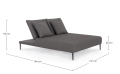 Podwójne łóżko ogrodowe Viper antracytowy