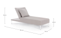 Łóżko ogrodowe pojedyncze Viper jasny szary