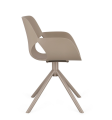 Krzesło Lennon z podłokietnikami szary