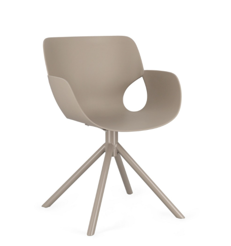 Krzesło Lennon z podłokietnikami szary