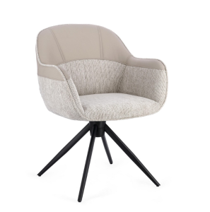 Krzesło obrotowe Isotta z podłokietnikami beżowe