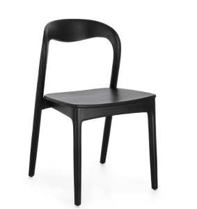 Krzesło Miley z drewna tekowego czarne