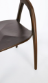 Krzesło z podłokietnikami Dotty z drewna tekowego brązowe