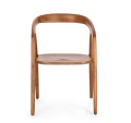 Krzesło z podłokietnikami Dotty z drewna tekowego 