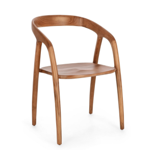 Krzesło z podłokietnikami Dotty z drewna tekowego 