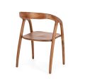 Krzesło z podłokietnikami Dotty z drewna tekowego 